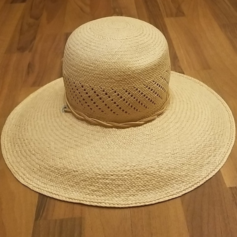 Beautiful Vingage San Francisco Hat Company Straw Sun Hat Wide Brim